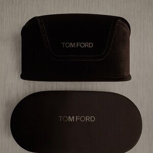 Tom Ford Set of 2 Sunglass Cases – Black Velvet (Excellent Condition)